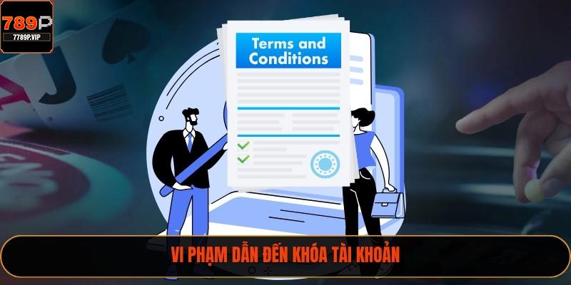 Vi phạm dẫn đến khóa tài khoản